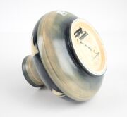 MOORCROFT "Yacht" pattern pottery vase with salt glazed finish, impressed signature mark to base "Moorcroft, Potter To H.M. The Queen, Made In England", ​​​​​​​14.5cm high. - 5