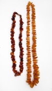 Two Baltic amber bead necklaces, 20th century, the larger 72cm long - 2