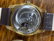 I.W.C. (International Watch Company, Schaffhausen) vintage 18ct gold cased automatic wristwatch with brushed silver dial, baton numerals and date aperture, circa 1969, with original box and papers, 3.5cm wide including crown. - 5