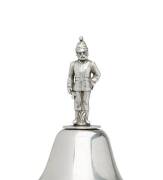 A stunning Australian silver trophy cup & cover "U.F.B.D (United Fire Brigades' Demonstration) SANDHURST 1883, Hose Practice....". Engraved with ferns & leaves with a detailed cartouche depicting fireman at work. Lid adorned with figural fireman finial. T - 3