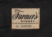BOB SIMPSON's 1958-59 "BAGGY GREEN" Australian Test Team cap, superb condition, green wool with embroidered Australia coat of arms and series date "1958-59" likewise embroidered to the front panel, "Farmer's Sydney" maker's label to inside crown with "R. - 5