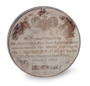 1980 Caulfield Guineas Centenary medallion, 999.8 fine silver, weight approx. 71g, diameter 48mm, "Commissioned by the Australian Jewellers Association to commemorate the 100th. running of the CAULFIELD GUINEAS...". - 2