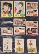 ST KILDA: A collection of 80+ cigarette and trade cards (minor duplication); manufacturers comprise Scanlens, Kornies, Hoadleys, Allen's, W.D. & H.O. Wills, and Turf; noted 1950 Kornies #6 K. Drinan, Scanlens 1972 #66 Stuart Trott, Scalens 1972 #43 Carl D - 5