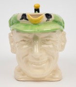 1936 Don Bradman toby jug manufactured by Marutomo Ware, with cap in green, height 15cm. - 4