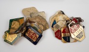 Group comprising 1970-80 Adelaide Oval member fobs (10), 1972-79 MCC member fobs (6), and two 1980 official "Cornhill Insurance Centenary Test Match" ties. (18 items) - 2