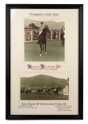 HOBART CUP, TASMANIAN RACING CLUB, 1952: Won by Royal Release. Fine quality two handled trophy cup in solid 9ct gold (237 grams), mounted on turned timber plinth and housed in original presentation case branded "Rundle's, Hobart", the cup 15cm high, 20cm - 4