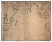 "Indian Ocean" nautical chart with nine insets, published 1875 by James Imray & Son; dimensions 102 x 127cm.