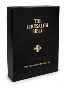 The Jerusalem Bible, Illustrations by Salvador Dali, [New York : Doubleday & Co., 1970]; 32 full page colour illustrations from the Old and New Testaments. Hardback, with gold-edged pages, leatherette binding, marbled endpapers. In original black case of 