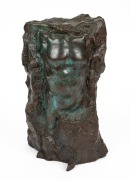 ARTIST UNKNOWN, bronze torso sculpture. signed verso "C. Top (?)", with edition number 1/4, ​​​​​​​25cm high.