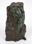 ARTIST UNKNOWN, bronze torso sculpture. signed verso "C. Top (?)", with edition number 1/4, ​​​​​​​25cm high. - 2