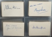 CRICKETER AUTOGRAPHS: A nicely curated album of 100+ signatures, almost all of whom cricketers, including Don Bradman, Richie Benaud, Ray Lindwall, Len Maddocks, Ian Botham, Richard Hadlee, and many others. - 4