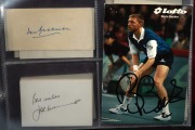 CRICKETER AUTOGRAPHS: A nicely curated album of 100+ signatures, almost all of whom cricketers, including Don Bradman, Richie Benaud, Ray Lindwall, Len Maddocks, Ian Botham, Richard Hadlee, and many others. - 5