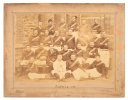 1893 VICTORIAN REPRESENTATIVE TEAM: Team photograph by Terence McGann of 3 Leigh Street, Adelaide; that year's captain, Tom Banks, later captain of Fitzroy's 1895 first ever VFA premiership winning team and son of an escaped African-American slave, can be