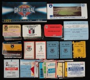 ST KILDA: A collection of more than ninety 1970s-2000s St Kilda membership cards, season tickets, St Kilda Social Club membership cards, AFL membership cards, and others, together with more than seventy game tickets. (qty.)