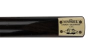 "The Nonpareil Lindrum - McConachy Cue", length 58 inches, engraved ivory plate, c. 1930s.
