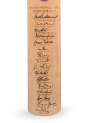 2000/01 ONE DAY INTERNATIONAL SERIES - ZIMBABWE SQUAD: Full-size "County" cricket bat, with sixteen original signatures to the blade including those of Heath Streak, Andy Flower, and Grant Flower; length 85cm. - 2