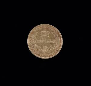 1857 HALF SOVEREIGN; Sydney mint. Scarce coin