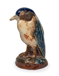 ROYAL DOULTON "Night Heron" pottery statue, early 20th century, impressed factory mark with artist's monogram "H.S.", 15.5cm high.