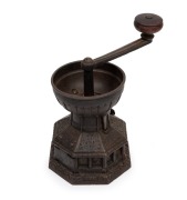 CHRISTOPHER DRESSER antique cast iron coffee grinder inspired by York Minster Cathedral, for Archibald Kendrick and Sons, 19th century, ​​​​​​​19cm high.