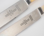 JOSEPH RODGERS & SONS box set of six dinner knives with ivory handles, together with a boxed set of entree knives also with ivory handles, 19th/20th century. - 3