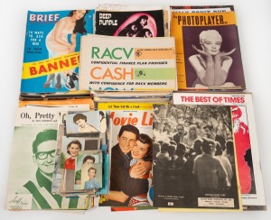 Vintage sheet music, magazines, journals, postcards, Australia Post magazines, photos and ephemera (Of note: Vintage Neil Young Zuma song book), (qty). Inspection will reward!