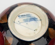 MOORCROFT "Pomegranate" pottery bowl on blue ground, impressed "Moorcroft, Made In England", 7cm high, 16cm diameter. - 3