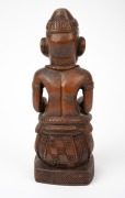 YOMBE protective statue, carved wood, Congo region, 20th century, 26cm high. - 4