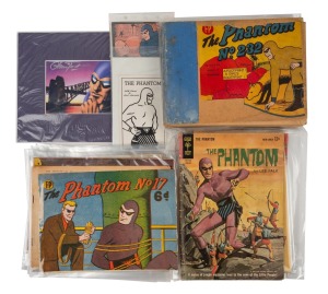 THE PHANTOM: Group of mostly 1950s comic books, including 17 Feature Production New Zealand issues spanning #17-473 (of which 3 atypical landscape types), as well as others by Charlton and Gold Key, together with three other related items including one si
