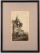 Two framed antique English dry-point etchings, the larger 35 x 47cm overall. - 3
