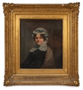ARTIST UNKNOWN, I.) Portrait James Smith Esq. (1789-1850), II.) Portrait of Agnes Smith, oil on canvas, bearing pencil inscriptions verso, 20 x 17cm, 32 x 30cm each overall. - 3