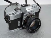 MINOLTA SRT SUPER 35mm camera with assorted lenses and accessories, housed in a cargo style case, the case 46cm wide. - 2