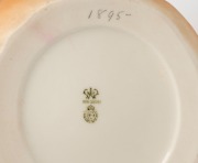 ROYAL WORCESTER antique English novelty porcelain biscuit barrel in the form of a country bread loaf with silver plated mounts, late 19th century, green factory mark to base, 14cm high. - 4
