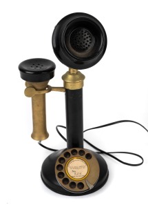 A vintage candlestick telephone, 20th century, ​​​​​​​33cm high.