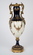 SEVRES French porcelain and gilt metal lamp base in the classical style, early 20th century, factory mark to base, 38cm high. - 2