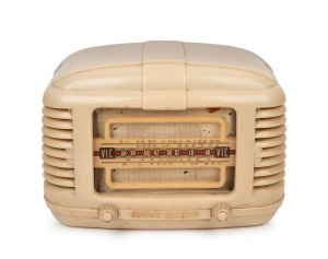 ASTOR MICKEY ivory bakelite cased mantle radio, ​​​​​​​18cm high.