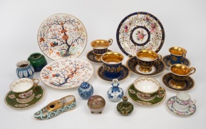 Assorted antique and vintage porcelain tea ware, plates and vases, mixed origins and conditions, A/F, (qty).