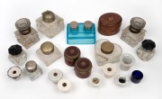 INKWELLS and ink pots, 19th/20th century, (20 items).