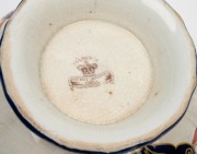 MASONS antique English stoneware bowl, emblazoned "W. J., 1842"; together with an 18th century tin glazed earthenware tankard with hand-painted floral decoration, (2 items), the tankard 13cm high. - 3