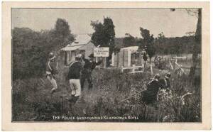 c1906 Arras Press "Ned Kelly Series - The Police Surrounding Glenrowan Hotel". G/VG.