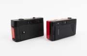 GRAFLEX: Pair of 1980s plastic point-and-shoot cameras, comprising Quantum AF and model 35B. - 2