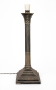 An antique Corinthian column table lamp base (candlestick conversion), 19th/20th century, ​​​​​​​53cm high.