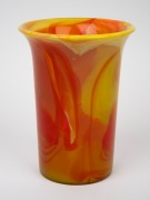 DAVIDSON orange cloud daffodil vase, pattern No. 712, early to mid 20th century, ​​​​​​​20cm high. - 2