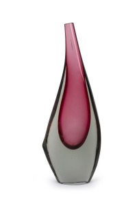 ANTONIO DA ROS (1936-2012), purple sommerso Murano glass vase for CENEDESE, circa 1960s, 37cm high.