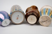 Three assorted porcelain vases and a jug, including CROWN DEVON and VENING, (4 items), the largest 36cm high. - 2