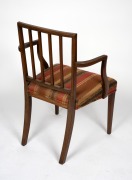 A Georgian mahogany Hepplewhite design armchair with elbow supports and reeded back rests, circa 1770, 86cm high, 55cm across the arms. - 3