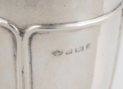 A pair of antique English sterling silver chocolate pots with carved timber handles and finials, by Addie Bros. of Birmingham, 20th century, ​​​​​​​20cm high, 812 grams total including handles and finials. - 2