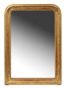 An antique gilt framed pier mirror, 19th century, 138 x 96cm overall.