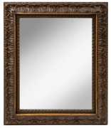 An antique English gilt framed mirror with acanthus decoration, 19th century, 125 x 103cm overall.
