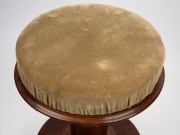 An antique English mahogany revolving piano stool with carved claw feet, circa 1835, 48cm high, 32cm diameter. - 3