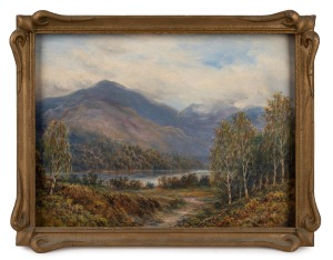 ARTIST UNKNOWN, .....from Loch Achray, oil on canvas board, pencil inscription verso, ​​​​​​​25 x 33cm, 27 x 35cm overall.